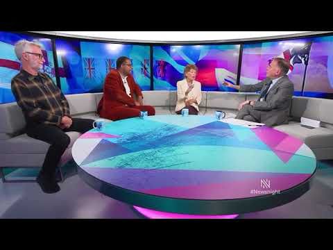 Billy Bragg talking flags on Thursdays Newsnight