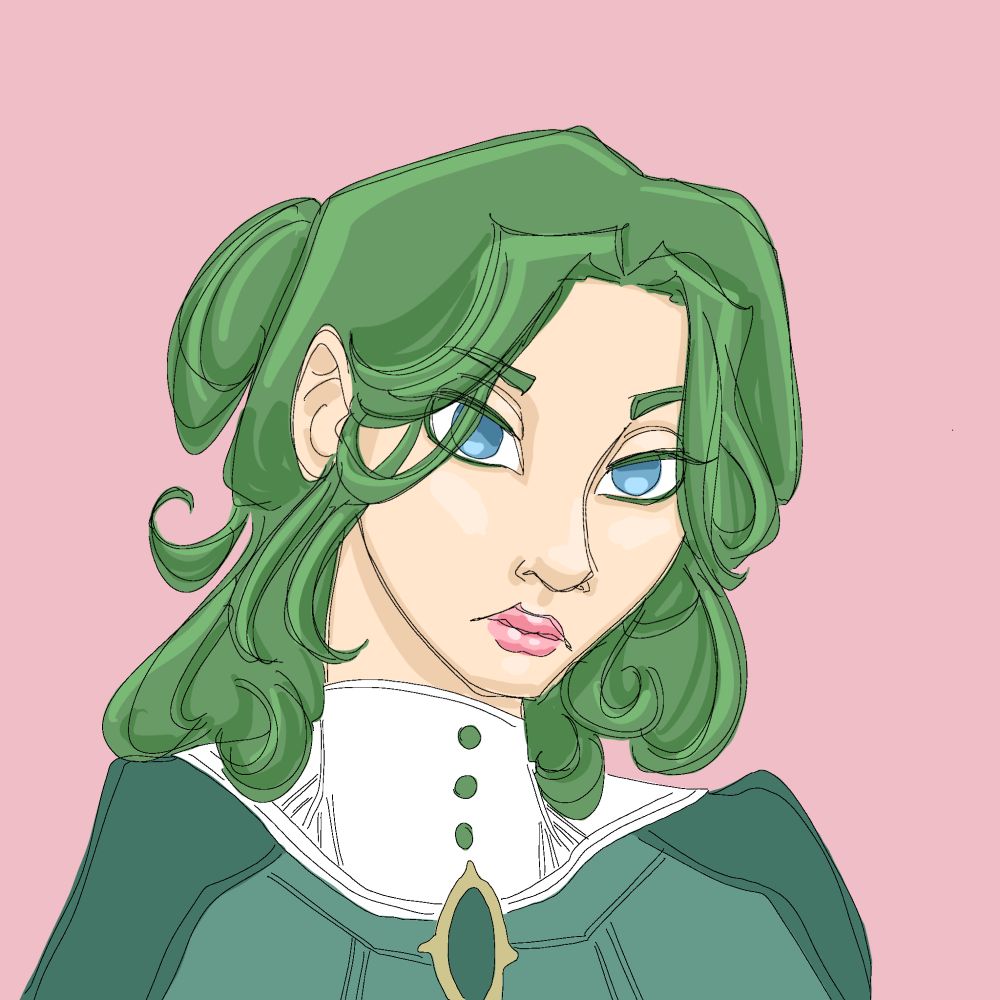 Linhardt from fire emblem is shown bust up in his hopes outfit 