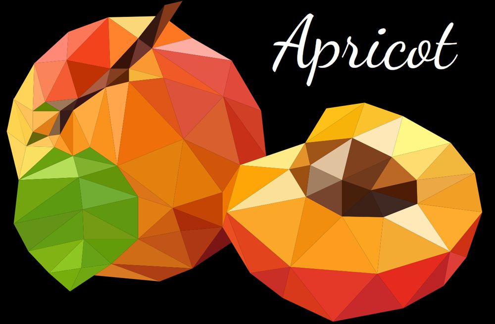 low poly apricot