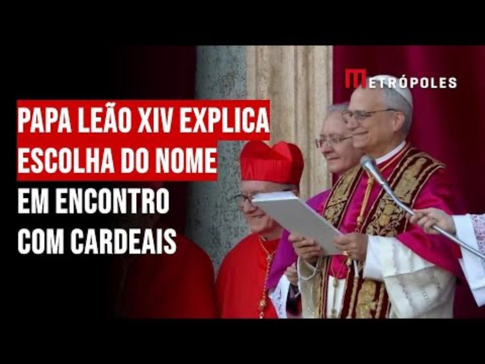 Papa Leão XIV explica escolha do nome em encontro com cardeais