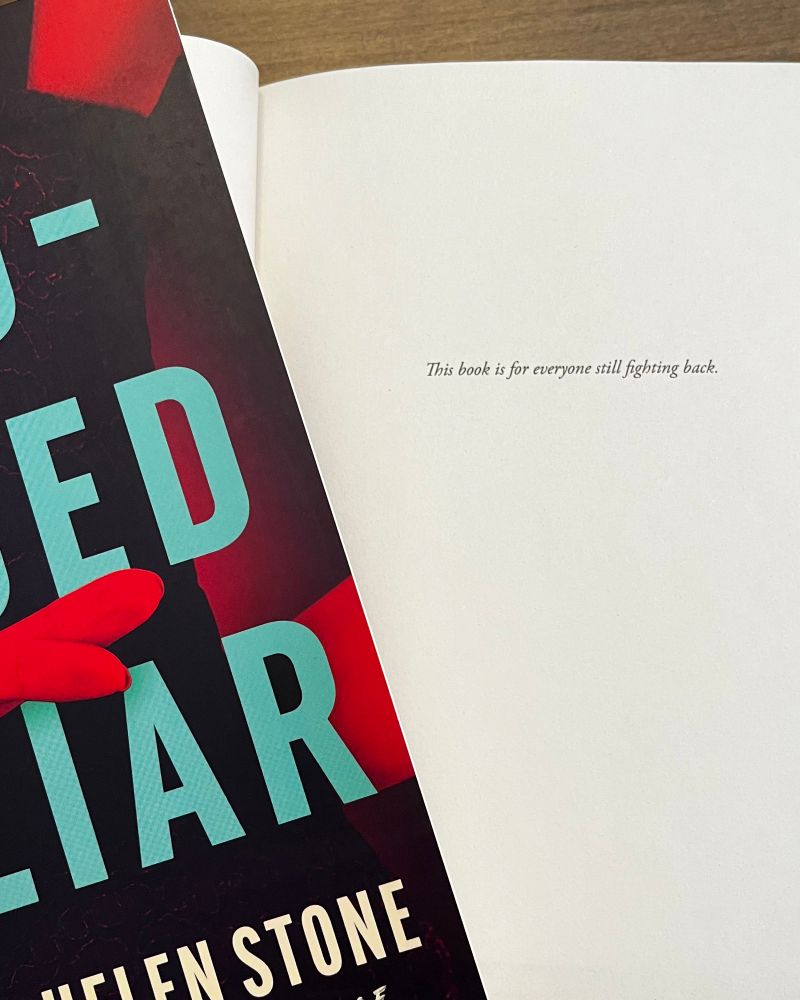 The dedication page reads “ this book is for everyone still fighting back.”
