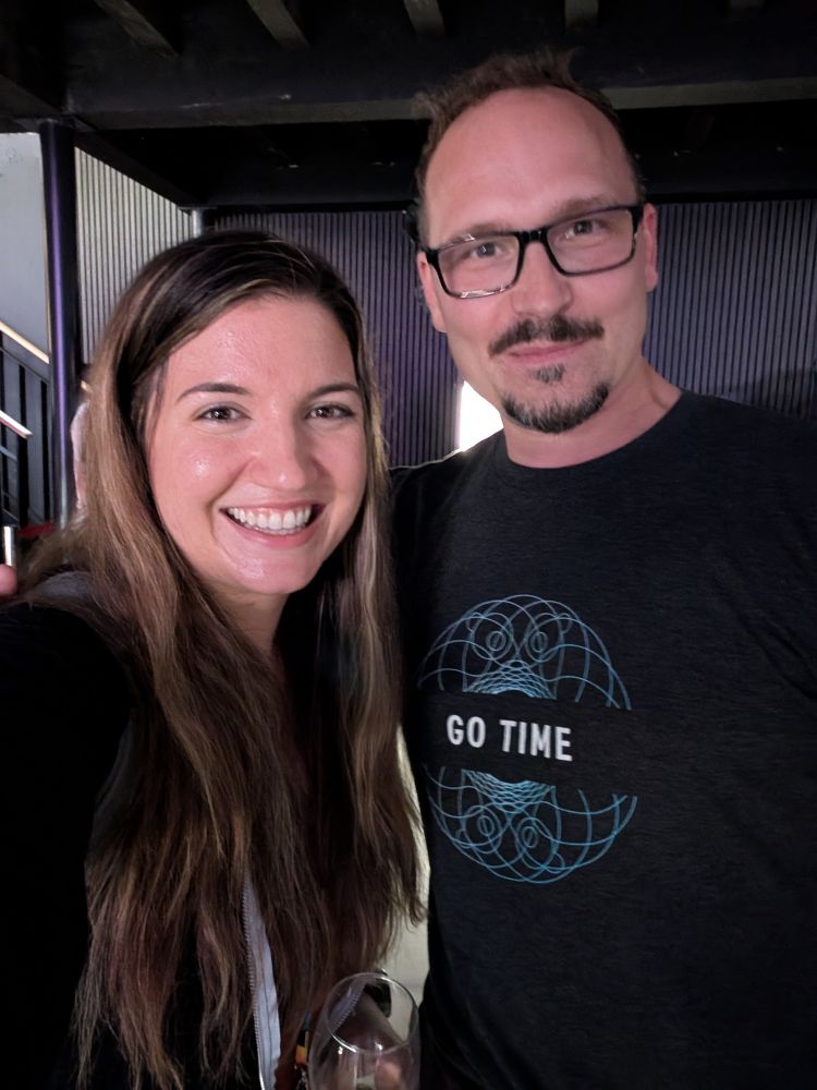 Me and Mat Ryer with a super cool Go Time shirt