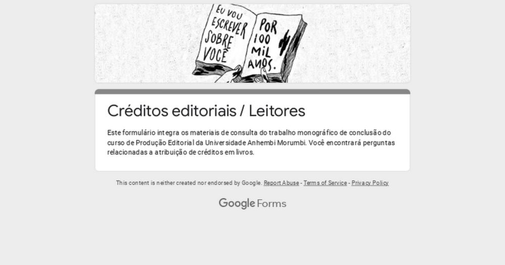 Créditos editoriais / Leitores