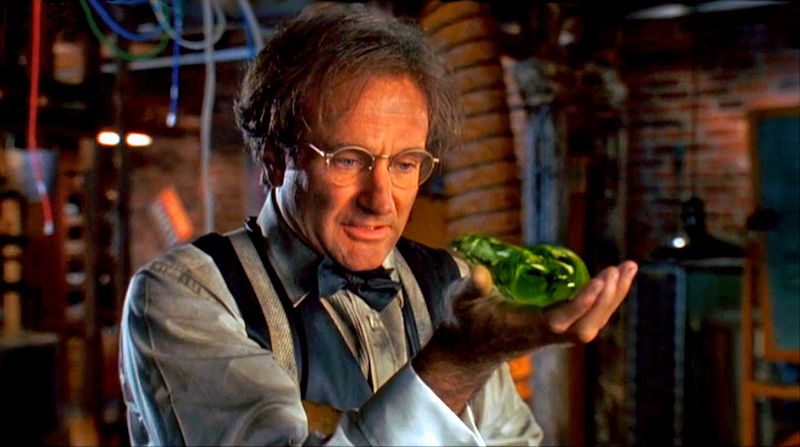 Robin Williams and Flubber from the movie Flubber