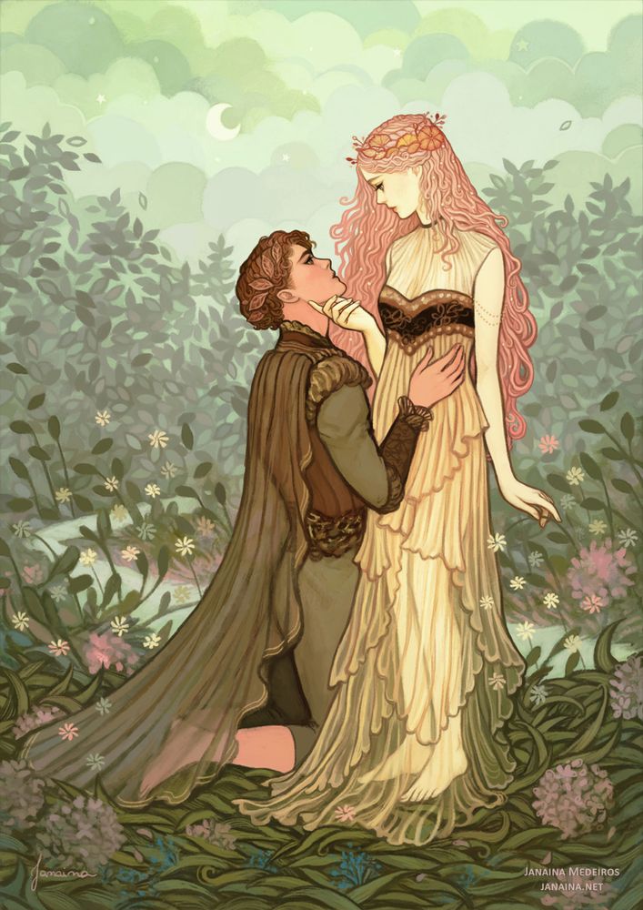 Illustration inspired by the poem La Belle Dame Sans Merci by John Keats.