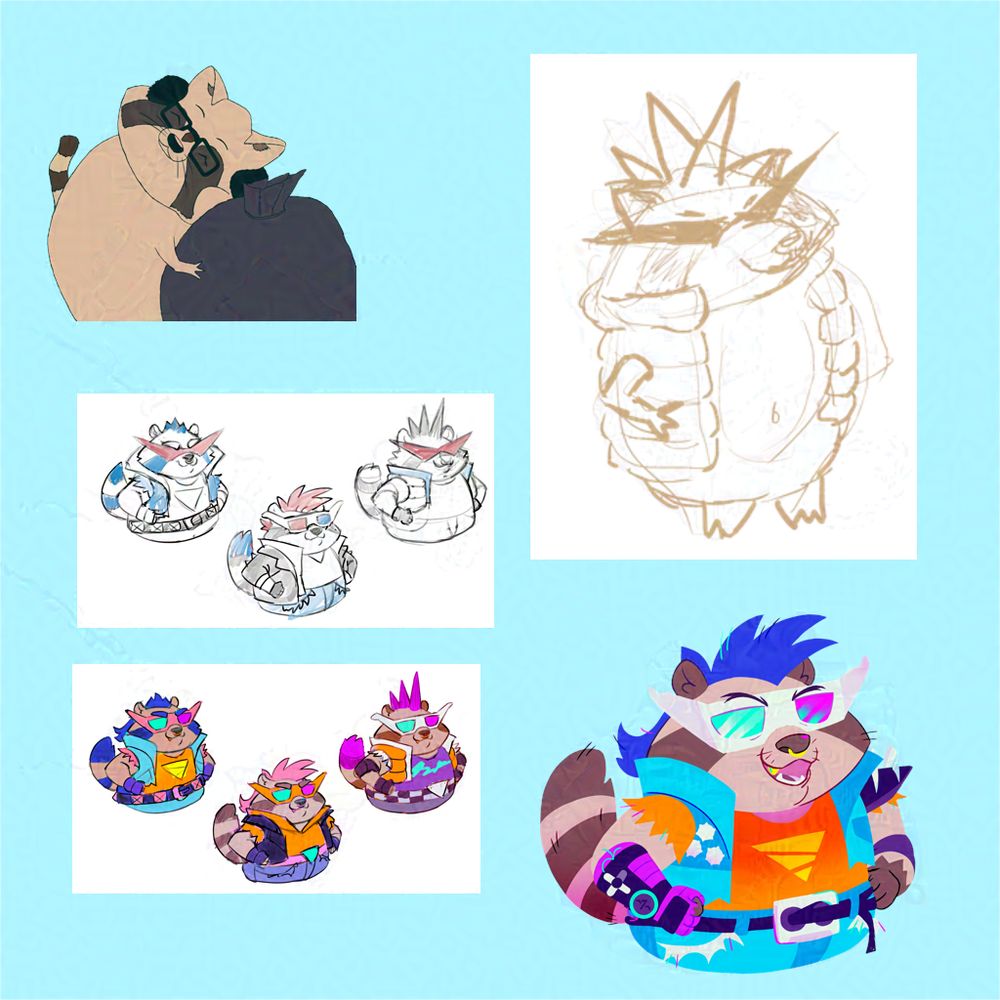 The many phases of Deeto's development.