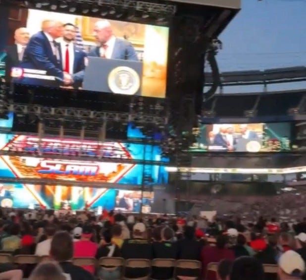 Trump has turned the American people against him to such a degree that just showing a video with him in it caused the crowd to boo at WWE SummerSlam.