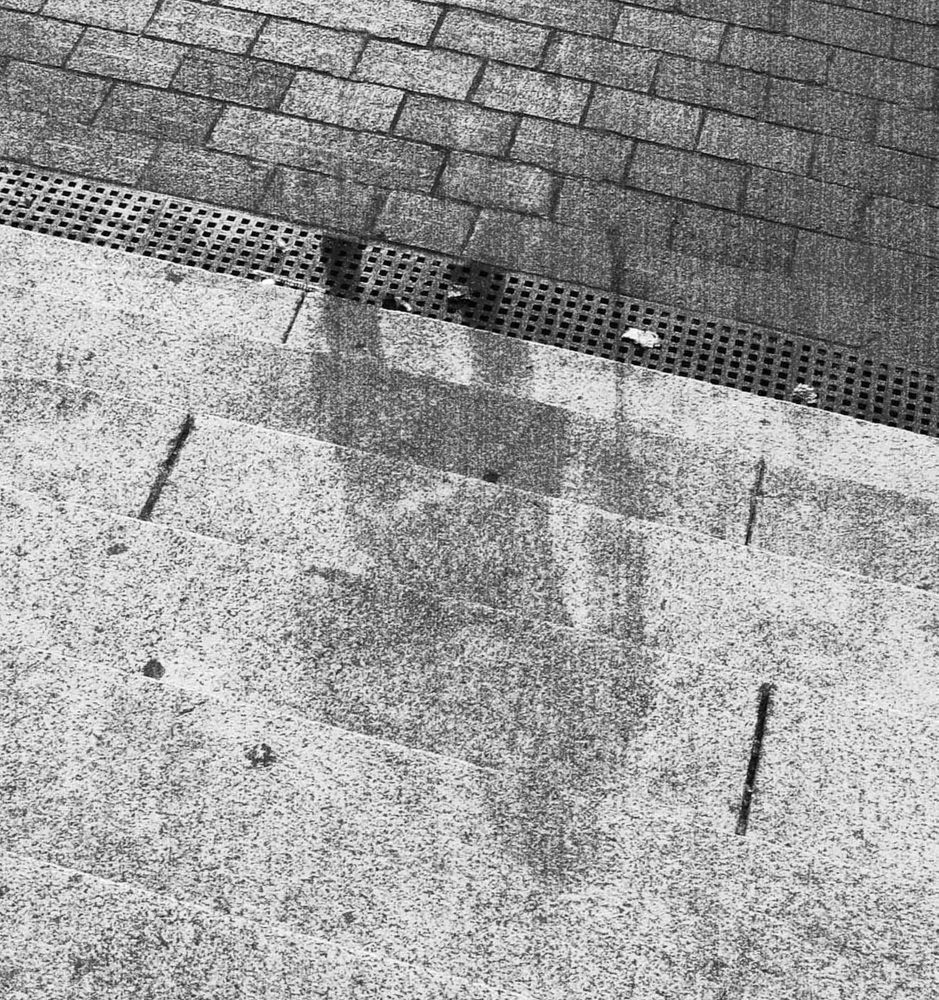 The shadow of a Hiroshima victim.