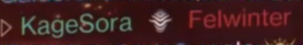 Destiny 2 screenshot of a PvP notification showing the player KageSora killed the player Felwinter with a Threadling.  Felwinter is also the name of a canonical lore character.