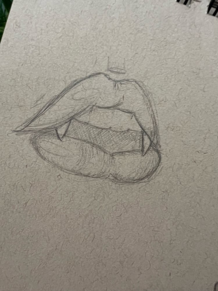 Esquisse d’une bouche de vampire