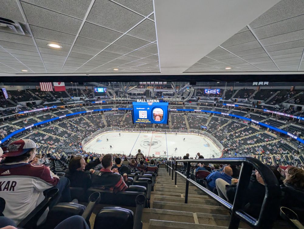 picture at ball arena before the avalanche vs jets game on jan 22 (mikko's last game with the avalanche)