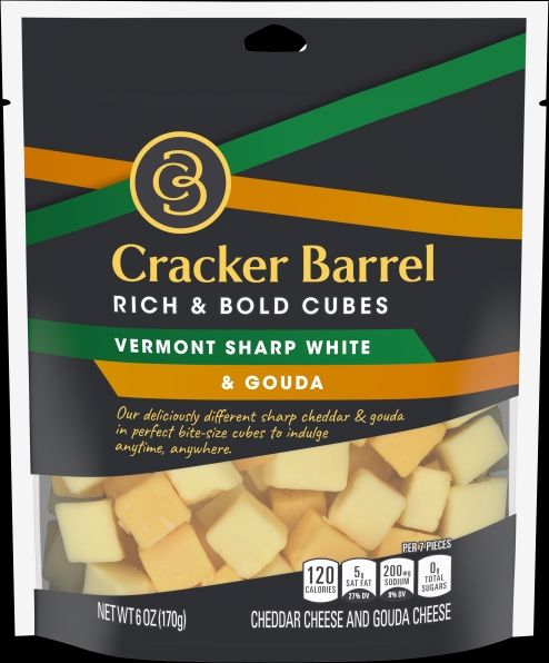 cracker barrel sharp white and Gouda cheese cubes