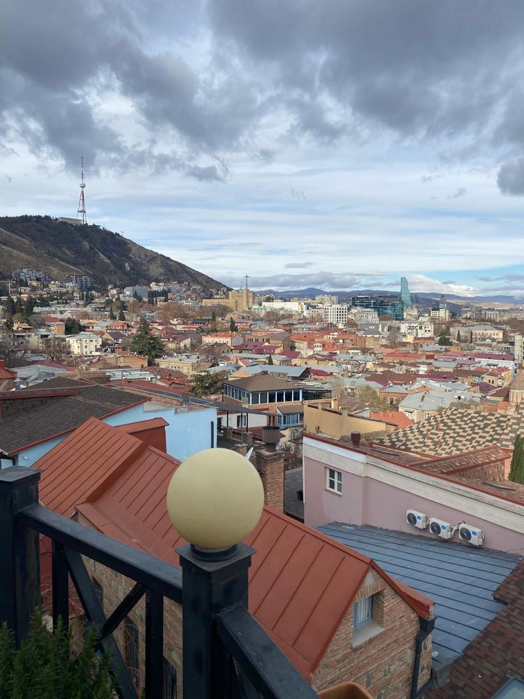 View of Tblisi Georgia from a balcony