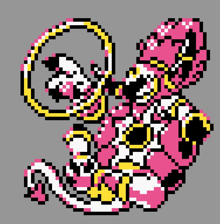 pixel art of hoopa unbound in pokemon gold/silver style
