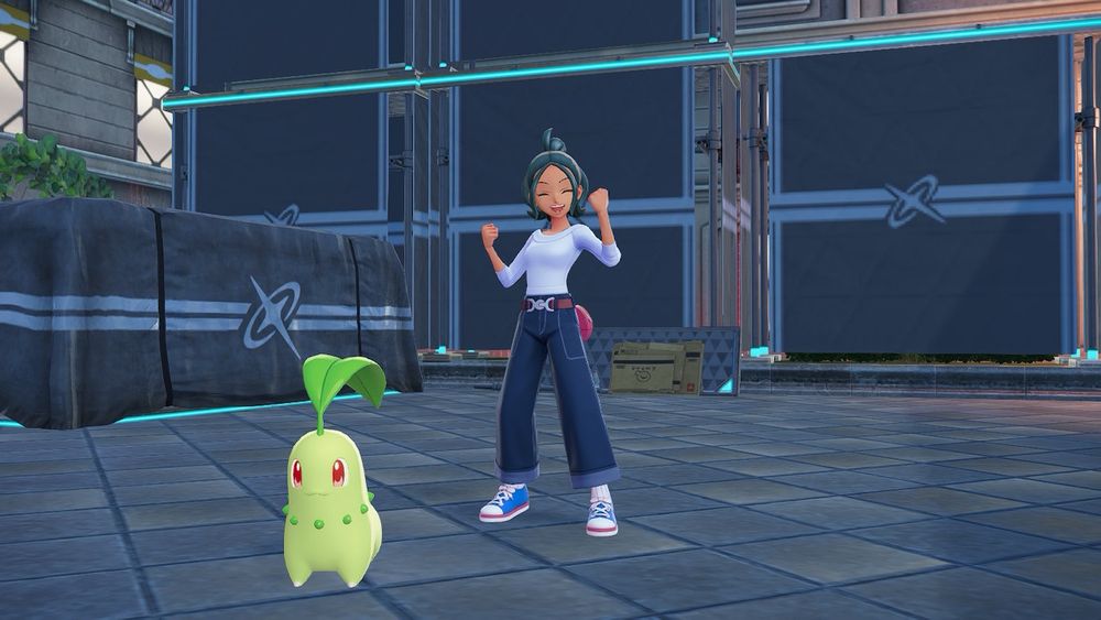 My character in legenza with my chikorita