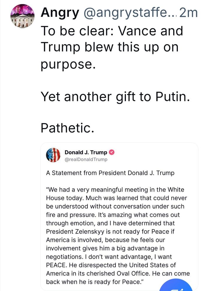 Explanation of Trump's childlike blow up in the Oval.