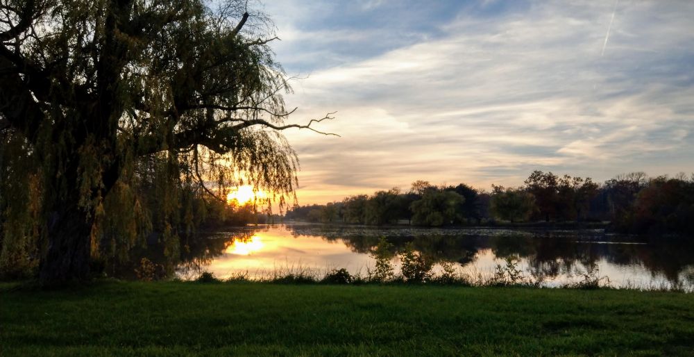 Belle Isle, Detroit, autumn sunset