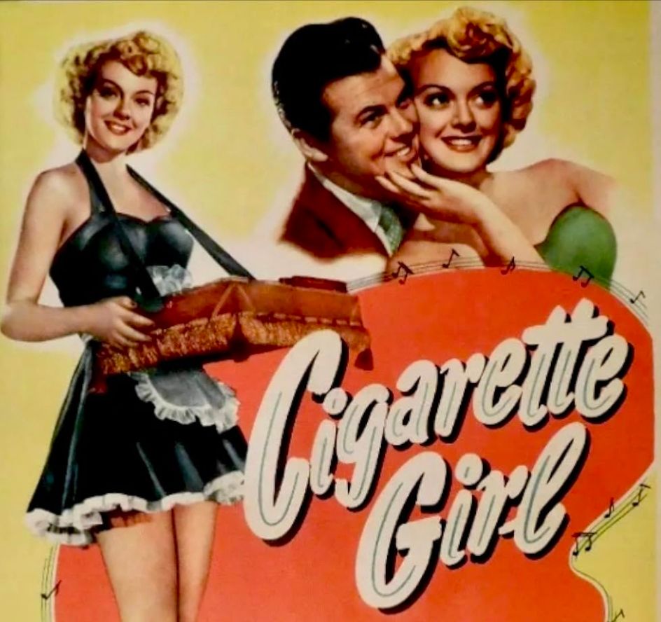 Old movie poster for "Cigarette Girl"