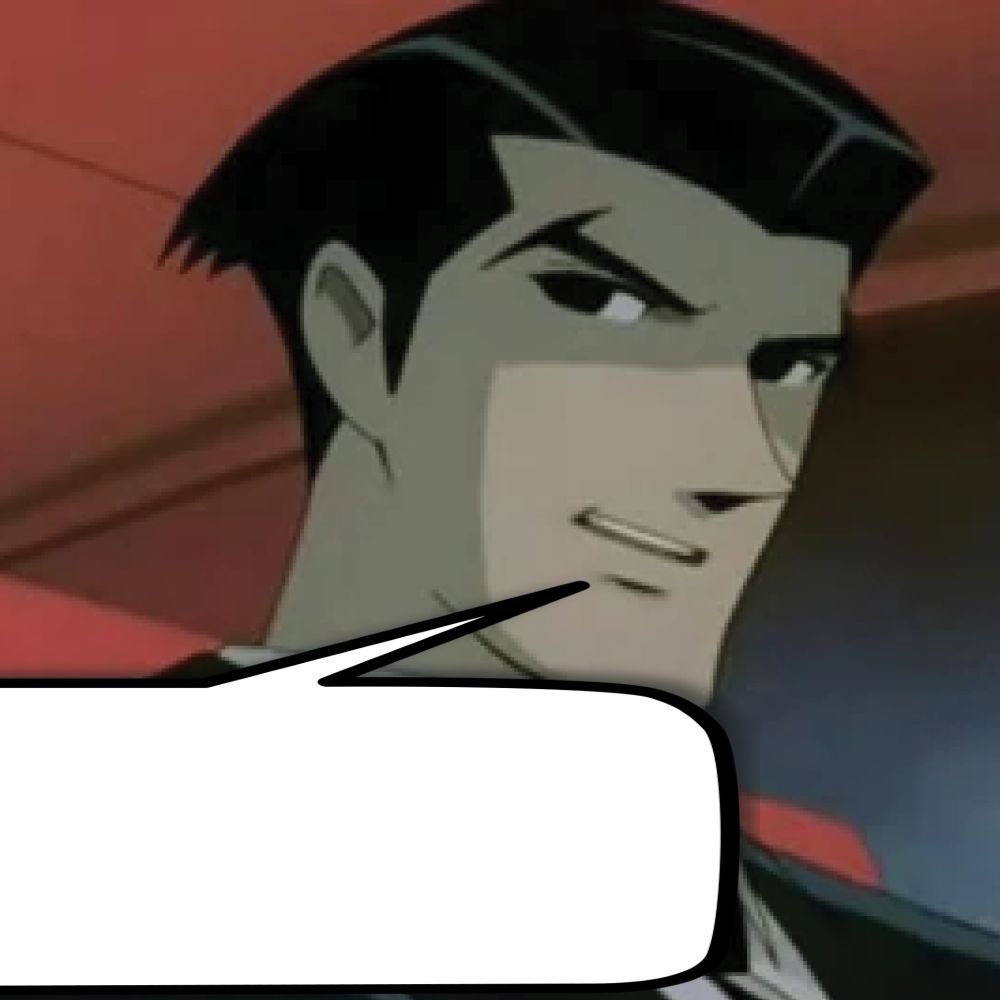 roger smith from big o with a blank word bubble to suggest that he's the one who says 'all my homies hate the word 'recollection'' 