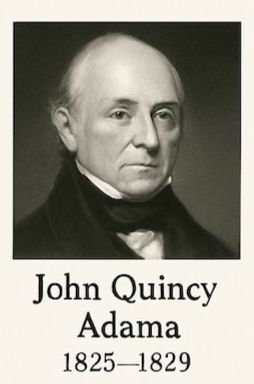 AI generated portrait of U.S. president "John Quincy Adama." 