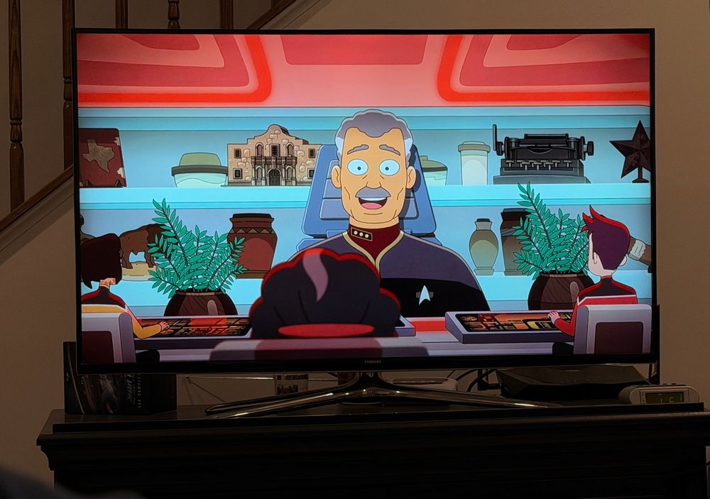 Starfleet Badmiral Buenamigo, before his heart was burned in a fire. 