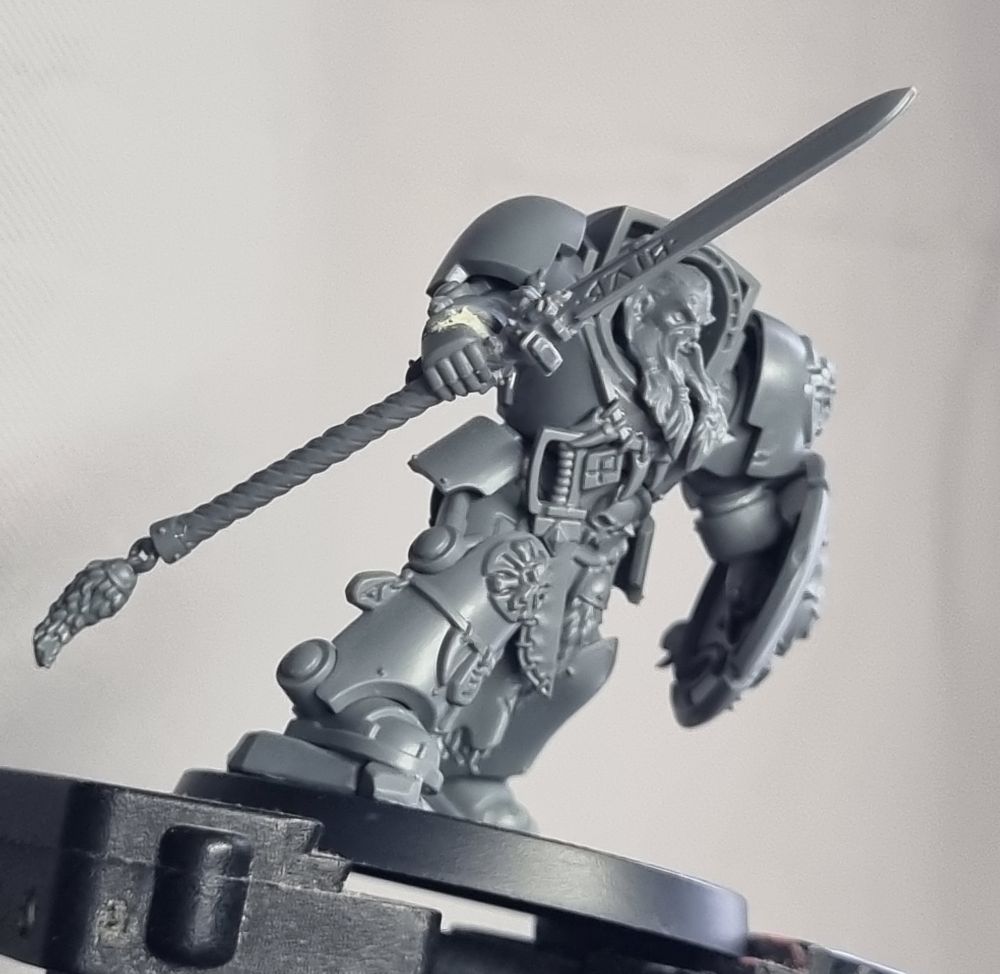 Wolf Guard Terminator holding a converted spear.