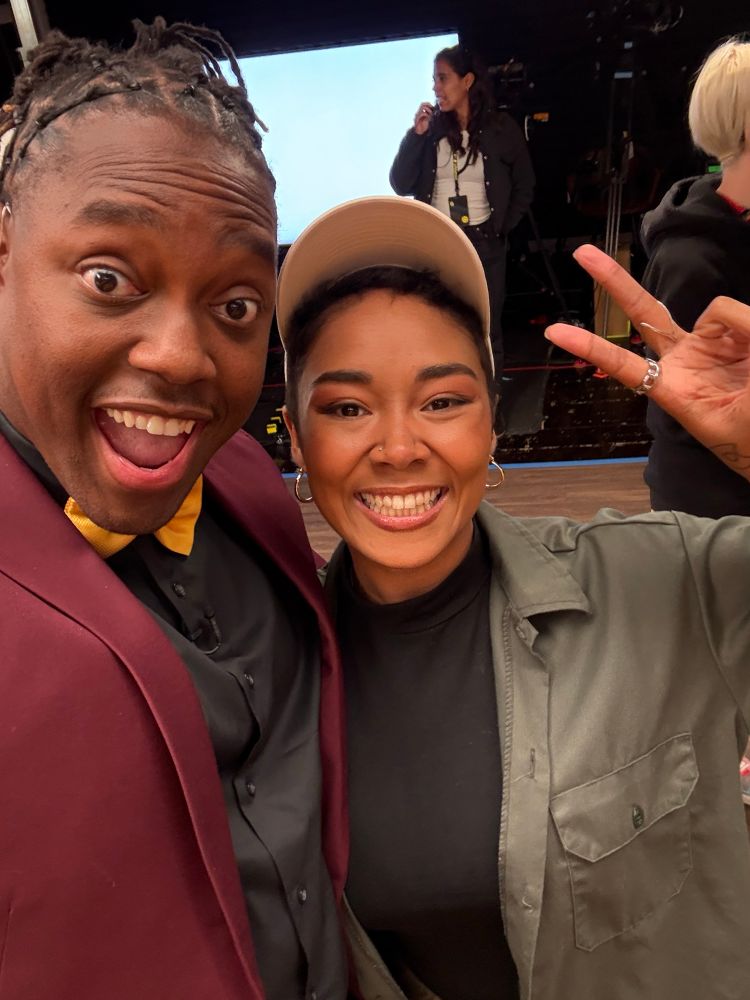 Kiana and Ify smiling, glowing, and looking melanated. 