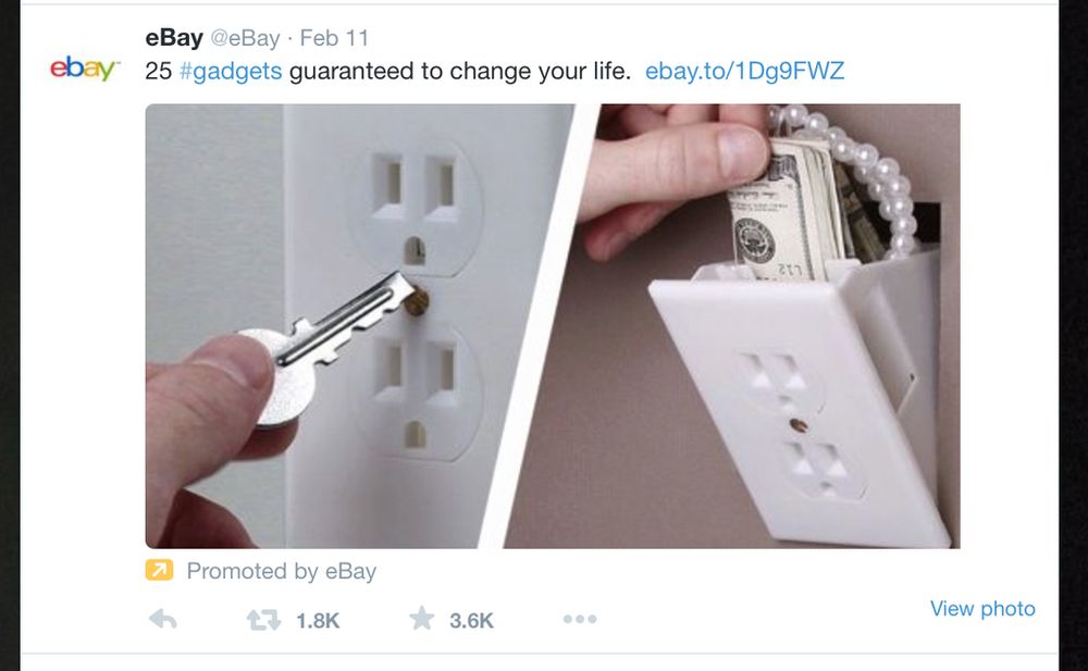 A wall safe that is designed to look like a regular wall outlet. With a lock that uses a key being out into one of the holes of the outlet to unlock it.