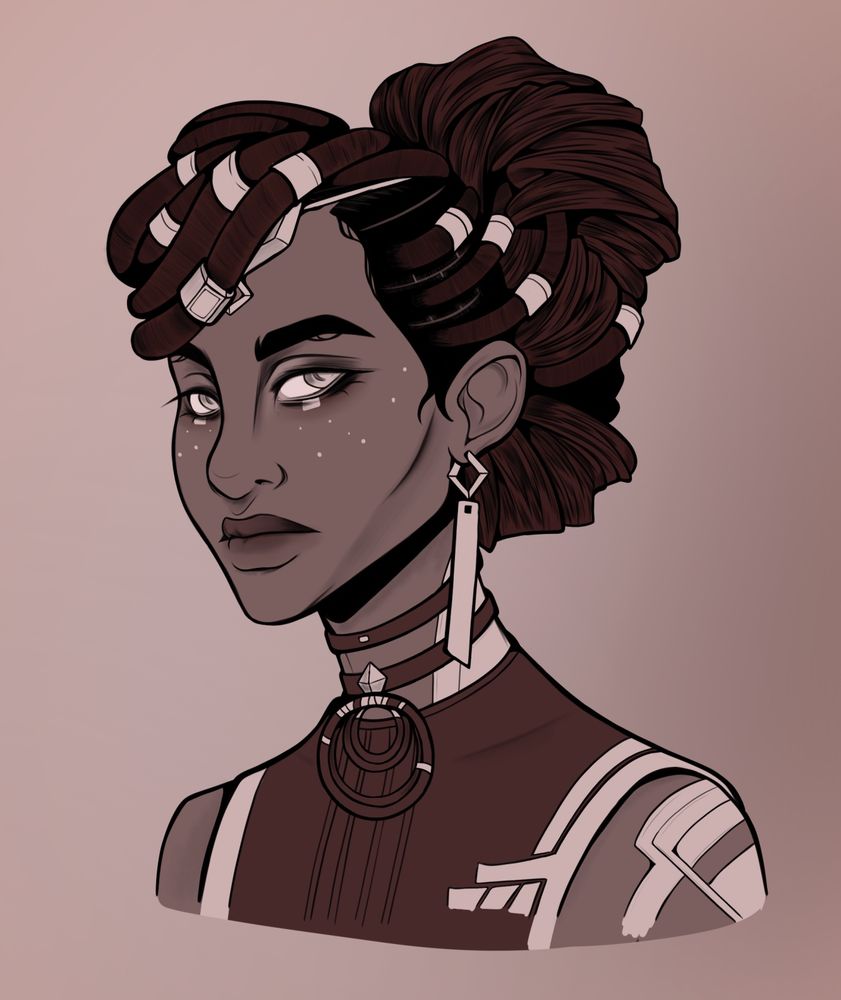 Work in progress drawing of Mel from Arcane. 