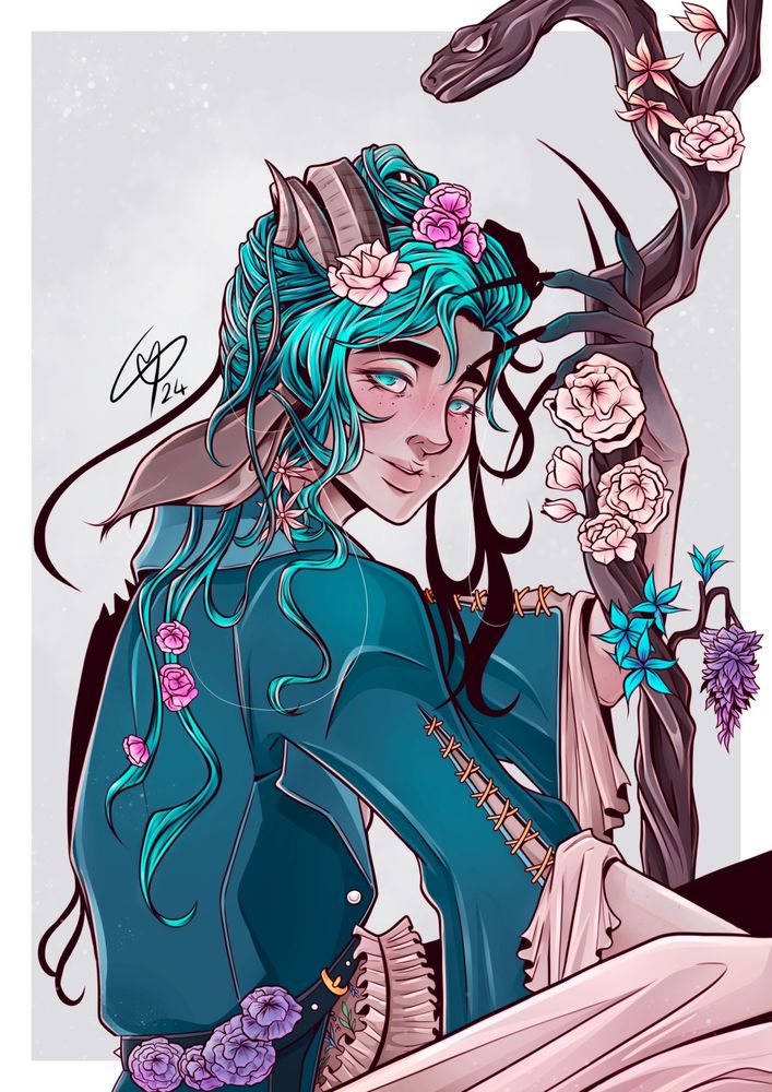 Illustration of Fearne from Critical Role. 