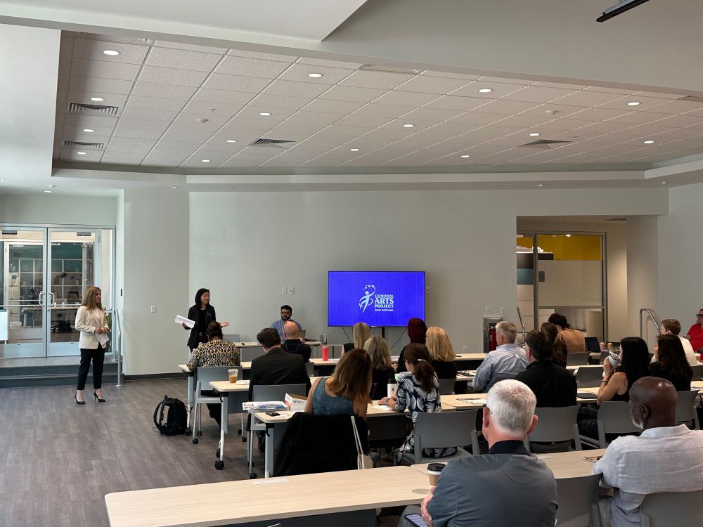 Lucy Cheng of Cathedral Arts Project and Karen Feagins of PNC unveiled the details of an exciting new project that brings students to engage in the arts and visit the Florida Theatre.