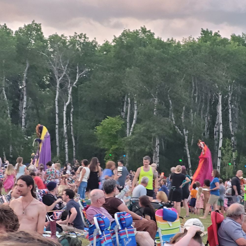 Stilt walkers at Winnipeg Folkfest