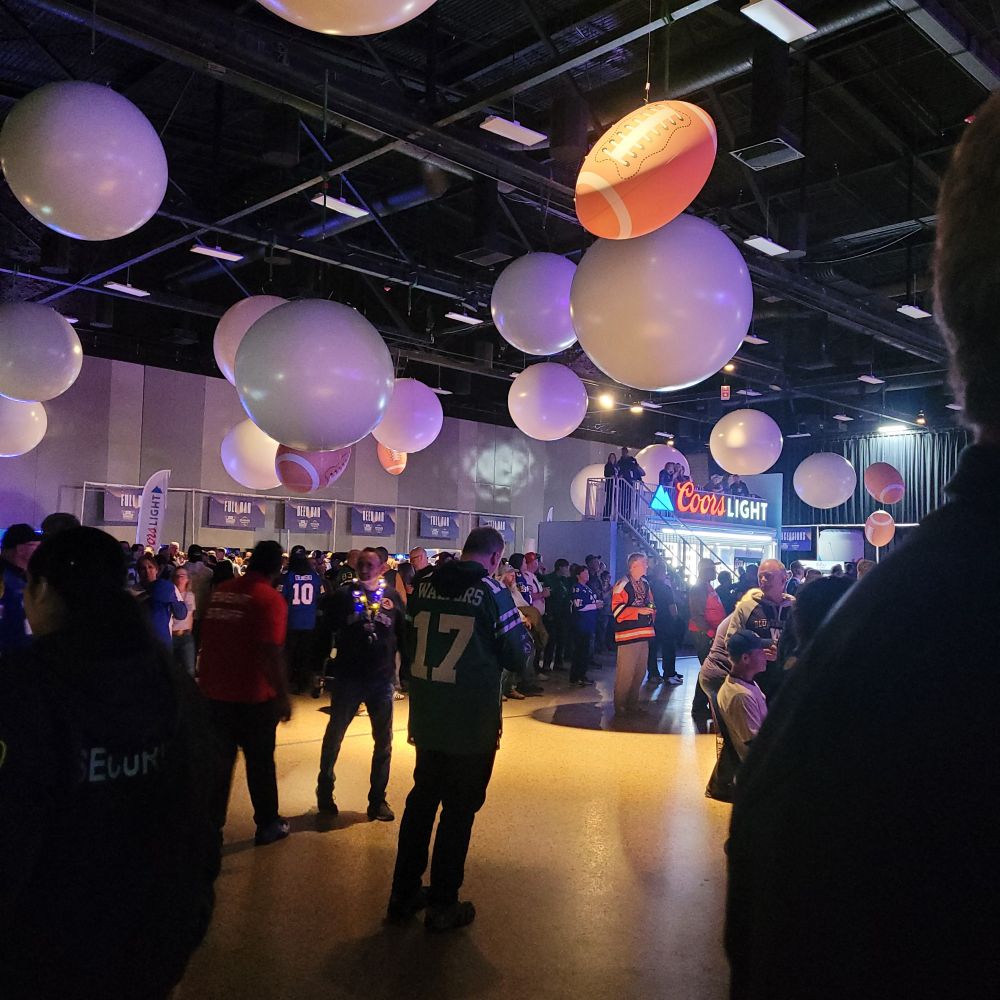 Part of the bar area at the Coors Lite concert series of the 112th Grey Cup.