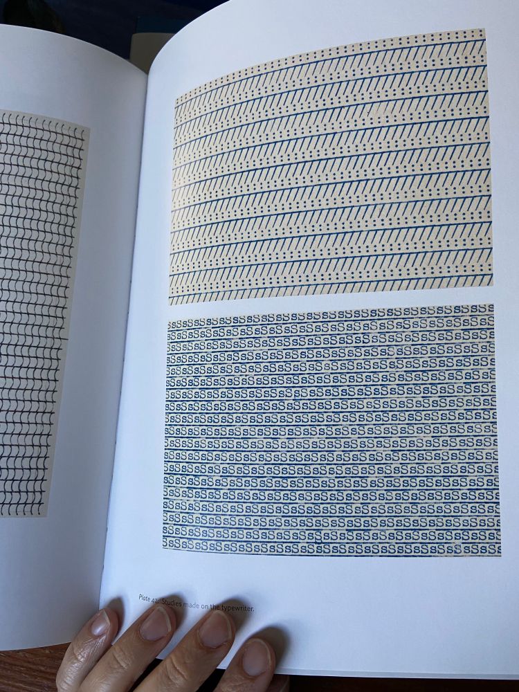 Photo from the book, On Weaving, by Anni Albers. “Plate 42. Studies made on the typewriter.”