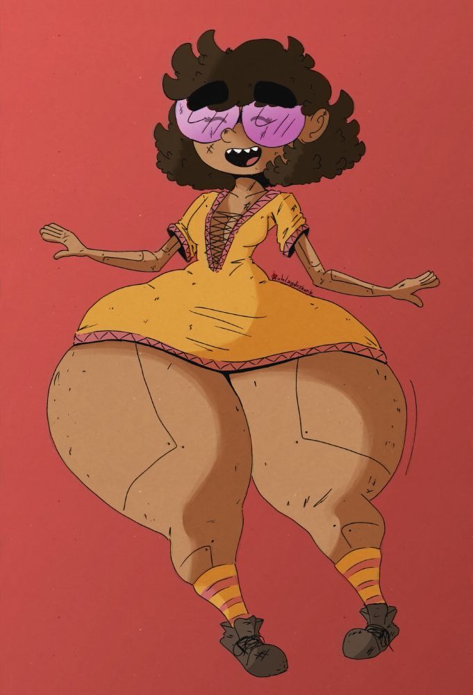 quyen, her hips and thighs are extremely wide. her yellow tunic is now more of a courtesy rather than a fully functional garment