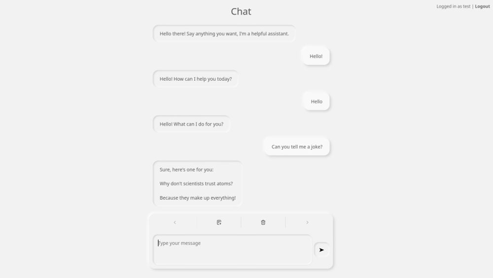 A chat interface 
