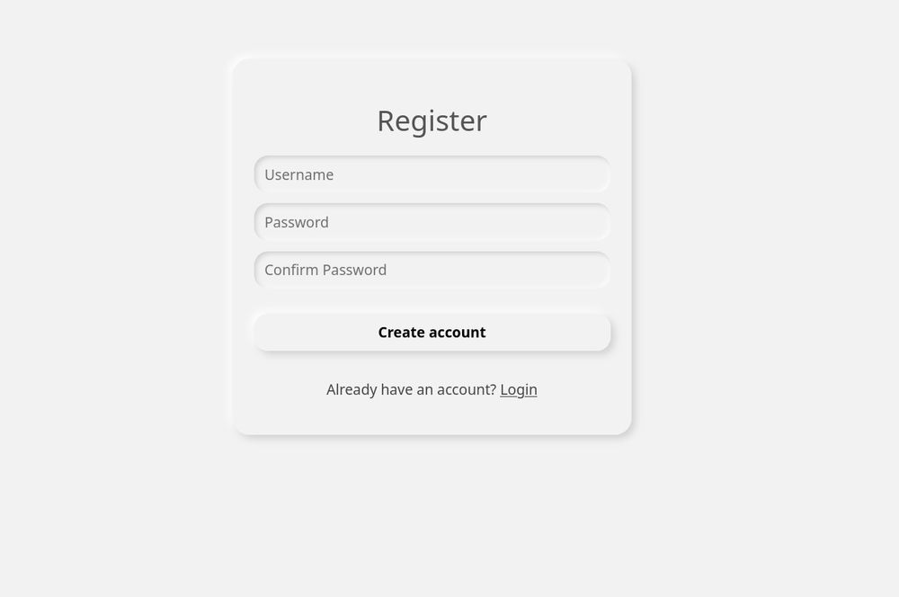 A registration form