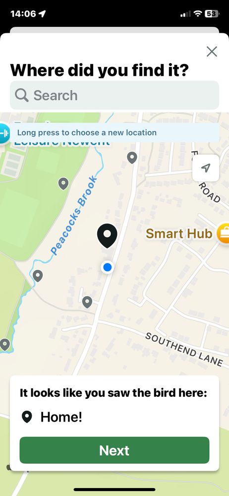 Map of Bird Walk 19/5/25 