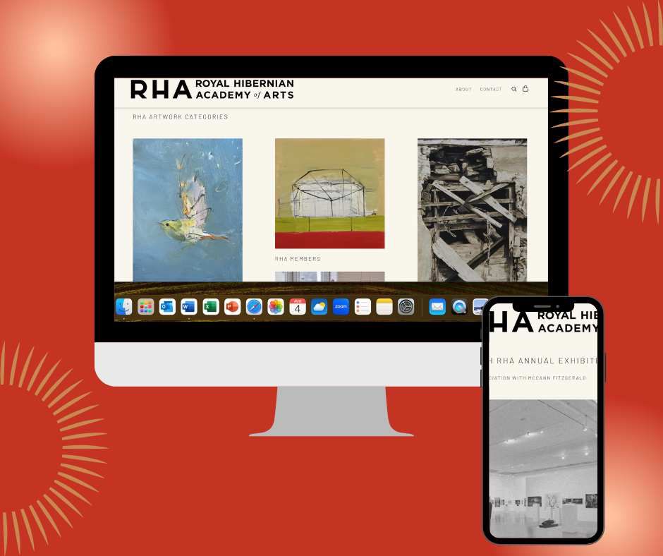An image of the 195th RHA Annual Exhibition website homepage showing a selection of works from this year's show. 