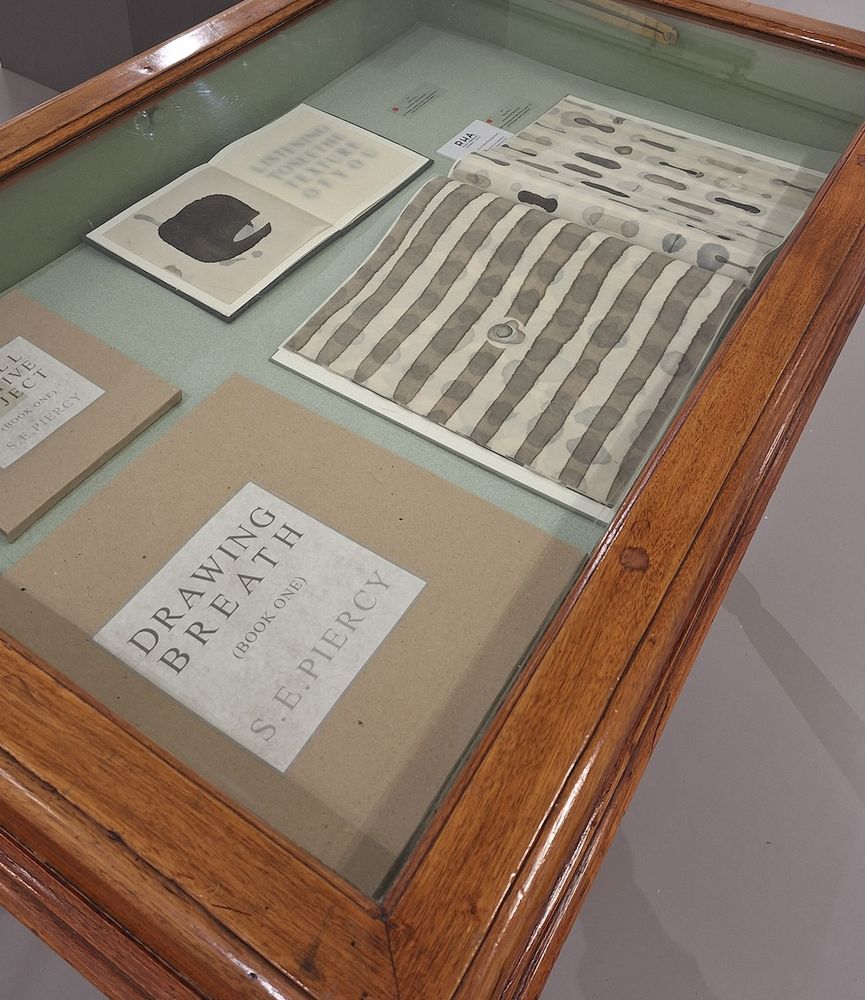 Image: Sioban Piercy, ‘Drawing Breath (Book One)’. Indian ink drawings and inkjet prints on waxed rice and Kozo paper bound in book form, 36 x 36cm. Image courtesy of the artist. 