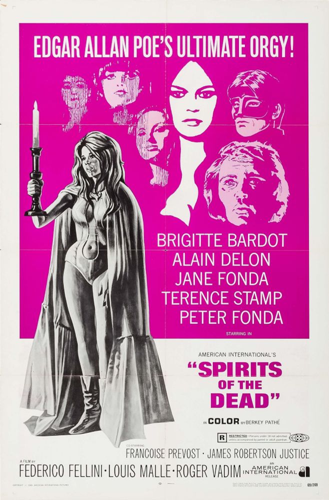 Movie poster for "Spirits of the Dead" (1968)