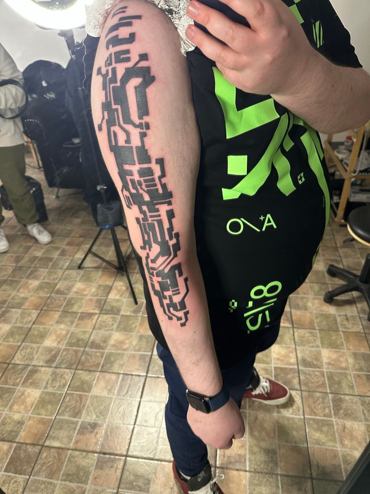 Fully finished tattoo.