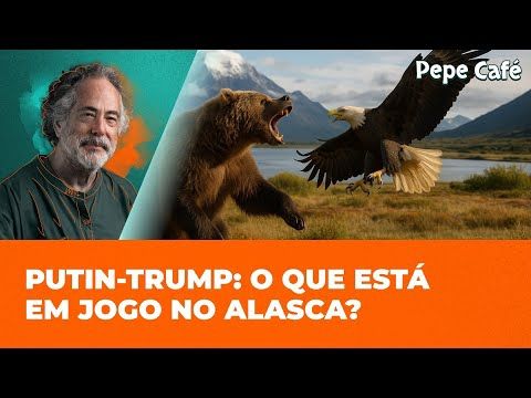 Urso e Águia face a face no Alasca