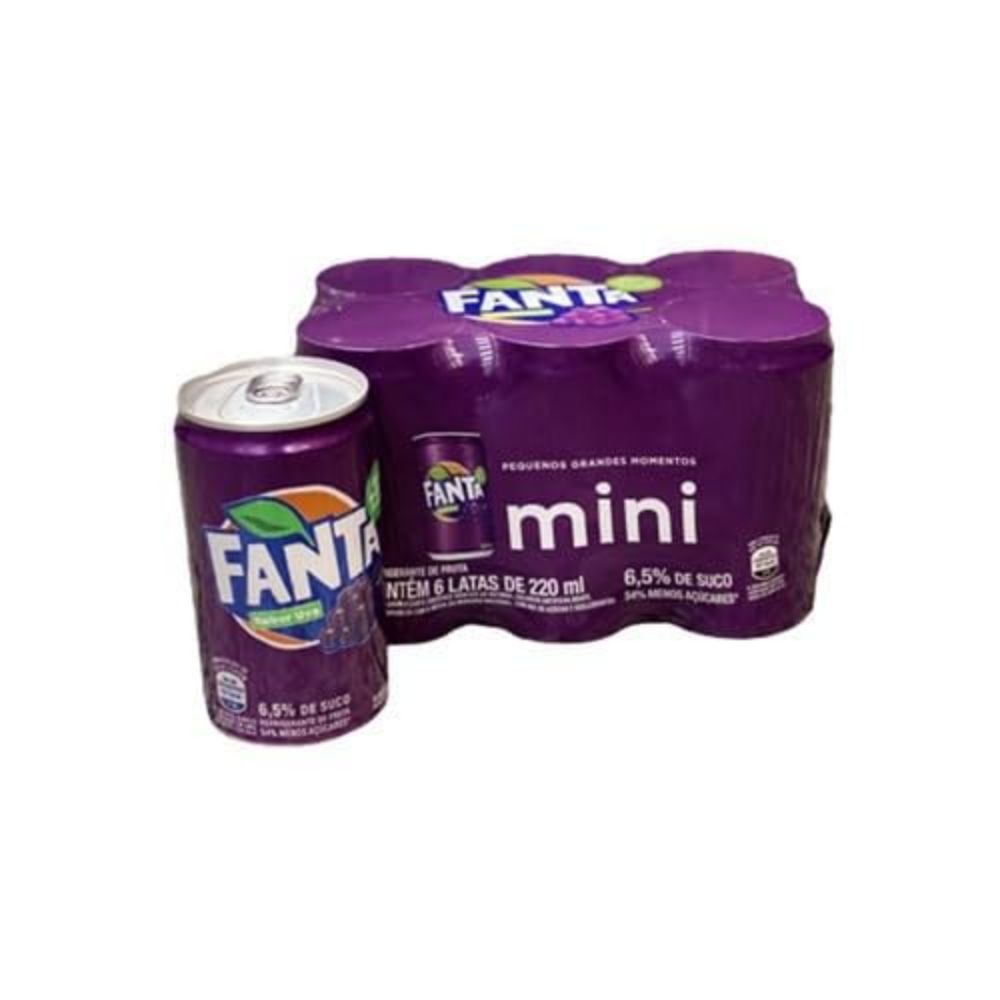 Pack de FANTA UVA LT 220ML 6 unidades