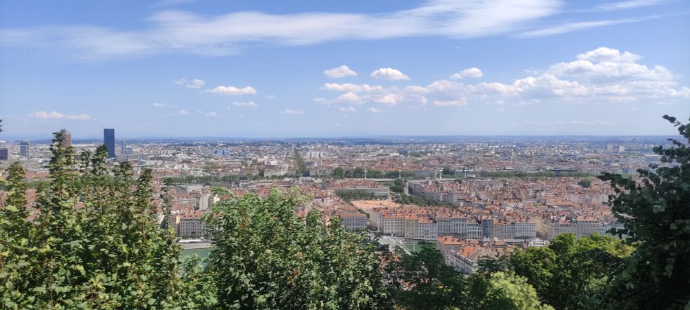 Vue de Lyon depuis les hauteurs de Fourvière 