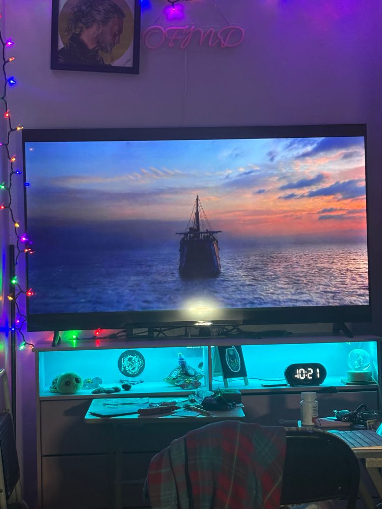 The Red Flag on the ocean at sunrise