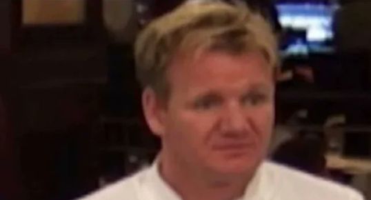 a poor quality screenshot of distressed/disgruntled gordon ramsay