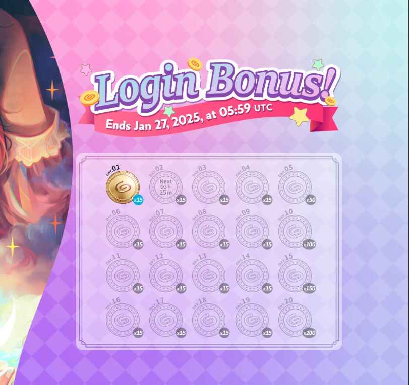clip studio's login bonus event screen