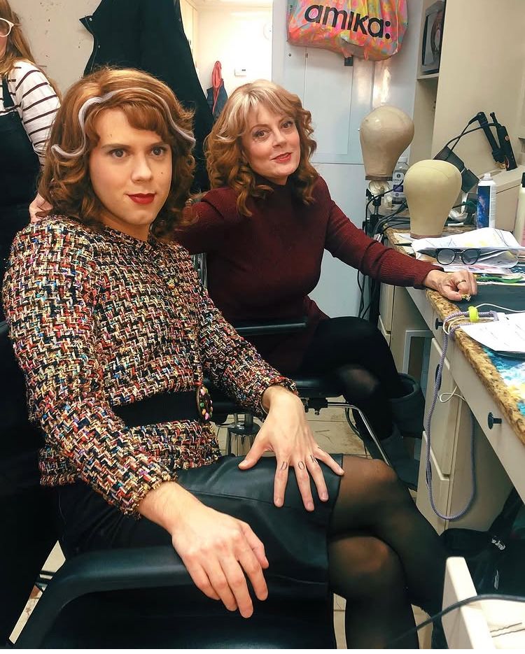 Cole Escola and Susan Sarandon filming season four of Search Party
