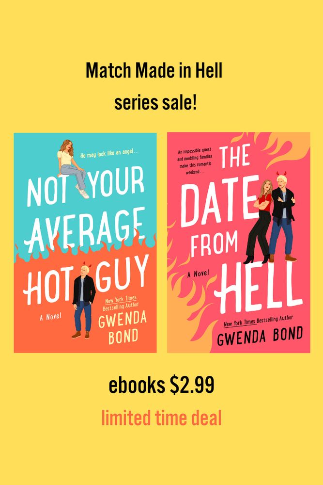 NOT YOUR AVERAGE HOT GUY is still on sale! THE DATE FROM HELL is not, but c'mon, live a little! Ebook sale 2.99